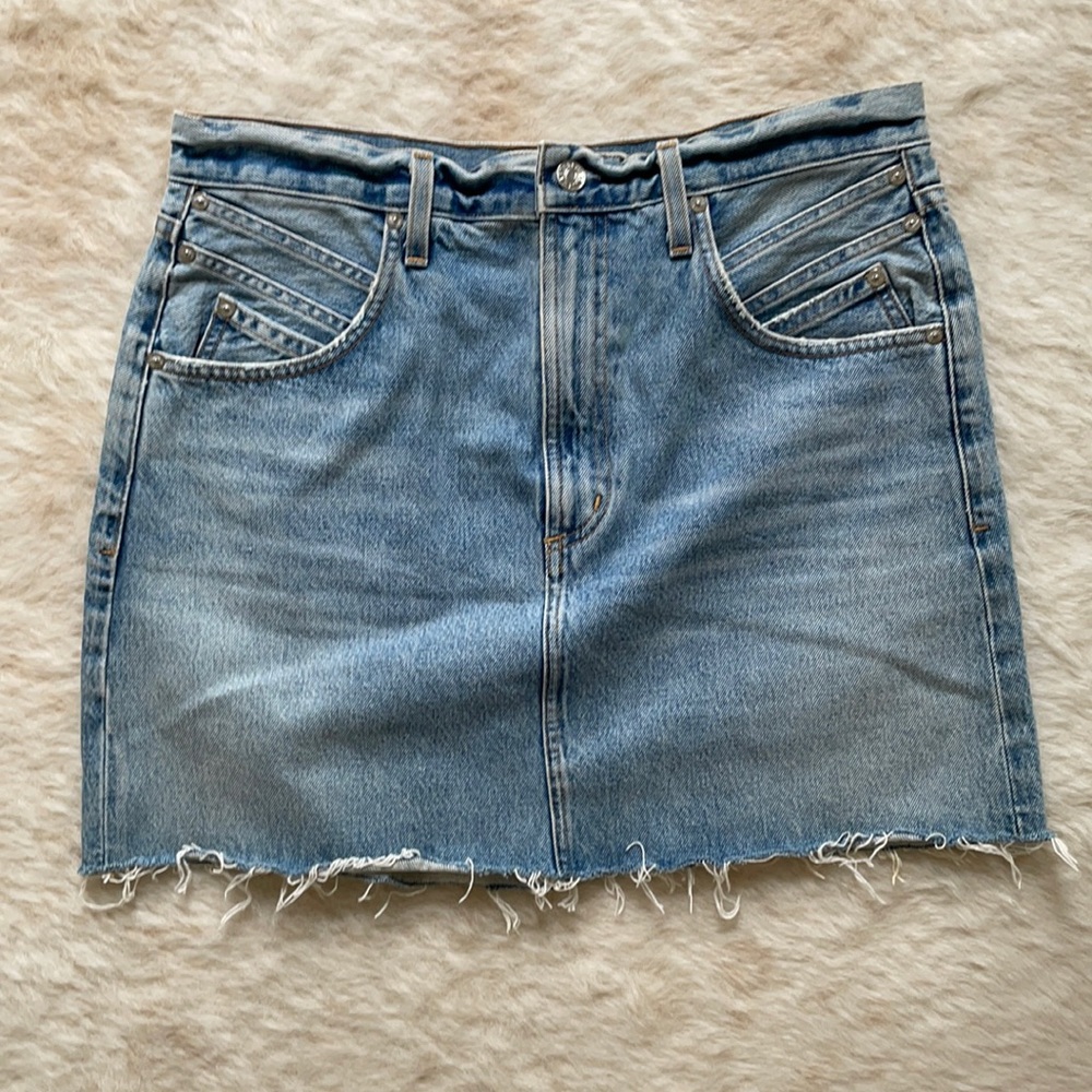 Agolde Palmer High Waist Denim Miniskirt
